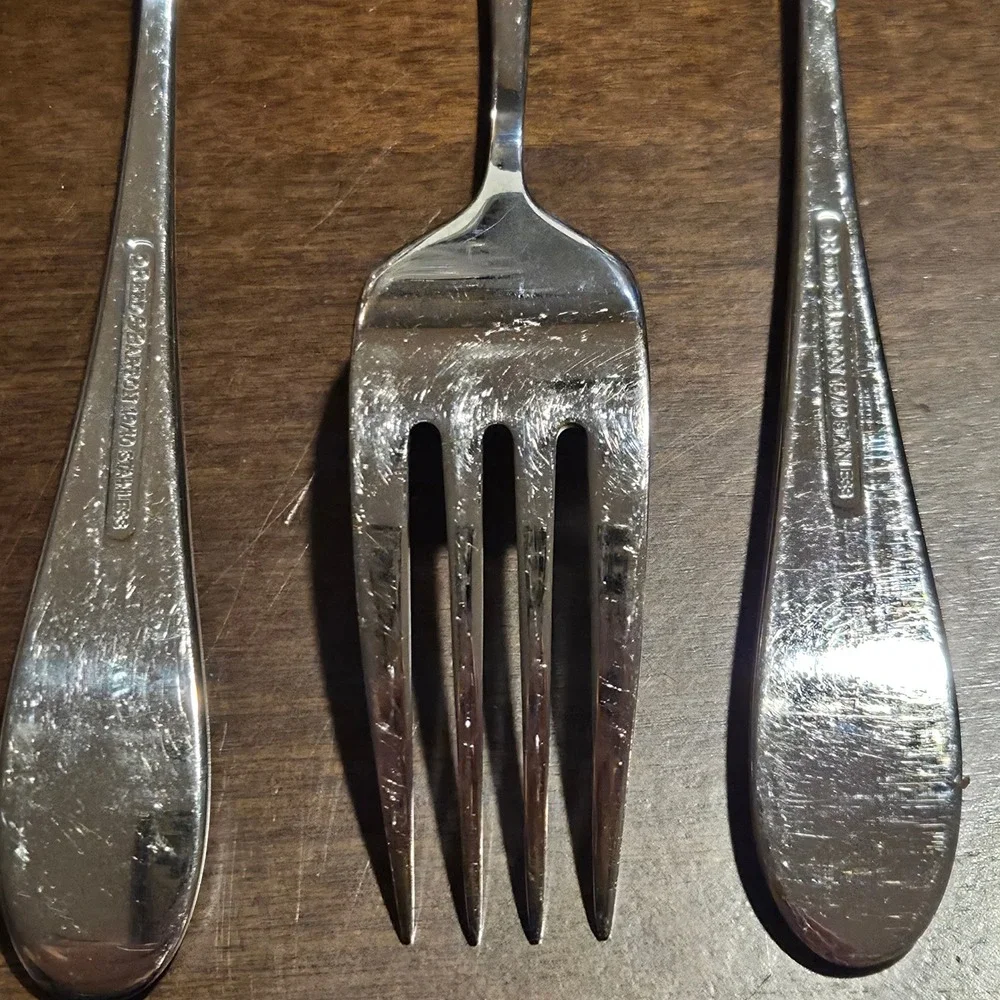 Reed & Barton Dayton Stainless Steel Salad Forks Set of 3 18/10 Flatware